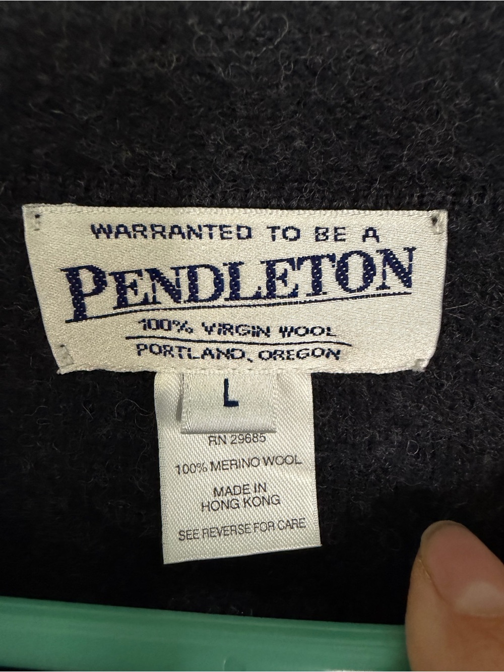 Pendleton Gray 100% Virgin Wool Floral Embroidered Full Zip Cardigan Sweater - Picture 3 of 6
